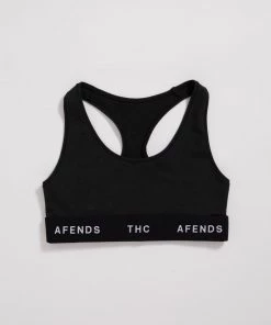 Afends Womens Romy - Hemp Sports Crop - Black