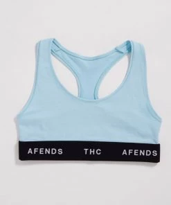 Afends Womens Romy - Hemp Sports Crop - Sky Blue Clothing