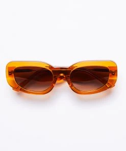 Clothing Afends Unisex Super Haze - Sunglasses - Clear Orange