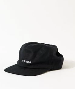 Afends Unisex Dodge - Hemp Panelled Cap - Black Clothing