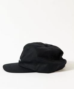 Afends Unisex Dodge - Hemp Panelled Cap - Black Clothing