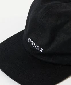 Afends Unisex Dodge - Hemp Panelled Cap - Black Clothing