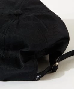 Afends Unisex Dodge - Hemp Panelled Cap - Black Clothing