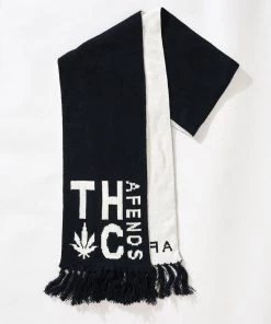 Afends Unisex Homebound - Hemp Knit Scarf - Black