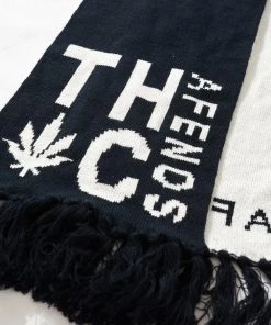 Afends Unisex Homebound - Hemp Knit Scarf - Black