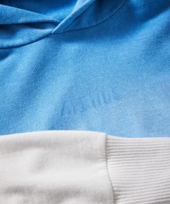 Afends Unisex High Status - Unisex Hemp Pull On Hood - Blue Dip Dye SALE 22 Afends Unisex High Status - Unisex Hemp Pull On Hood - Blue Dip Dye SALE