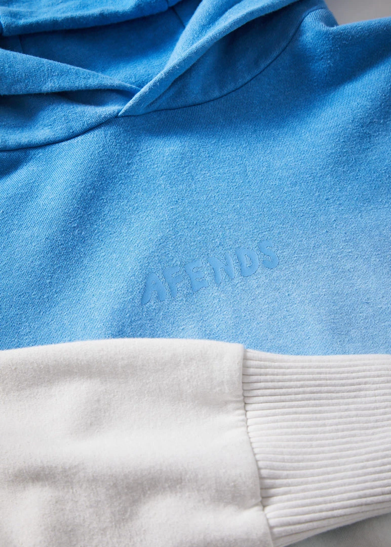 Afends Unisex High Status - Unisex Hemp Pull On Hood - Blue Dip Dye SALE 11 Afends Unisex High Status - Unisex Hemp Pull On Hood - Blue Dip Dye SALE