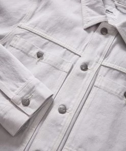 Afends Unisex Detroit - Unisex Organic Denim Jacket - Smoke