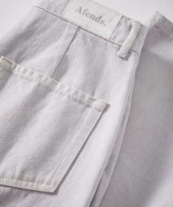 SALE Afends Womens Shelby - Organic Denim High Waist Wide Leg Jean - Smoke