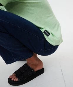 NEW ARRIVALS Afends Mens Classic - Hemp Retro T-Shirt - Lime Green