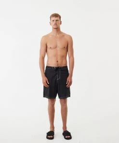 Afends Mens Surf Related - Hemp Fixed Waist Boardshorts - Black 11 Afends Mens Surf Related - Hemp Fixed Waist Boardshorts - Black