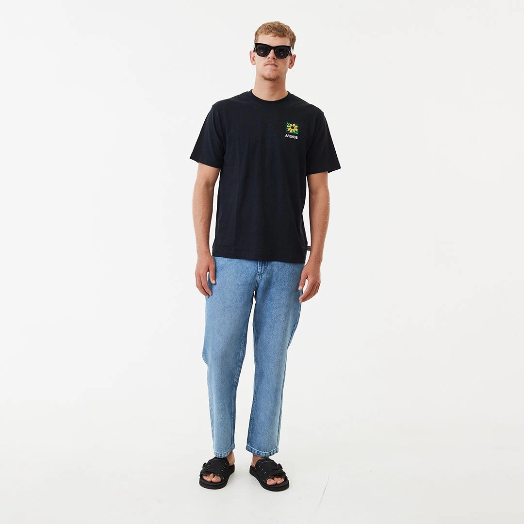 NEW ARRIVALS Afends Mens Ninety Twos - Hemp Denim Relaxed Jeans - Worn Blue 6 NEW ARRIVALS Afends Mens Ninety Twos - Hemp Denim Relaxed Jeans - Worn Blue