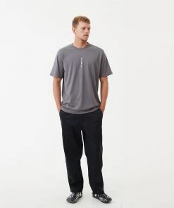 Afends Mens Luxury - Recycled Retro T-Shirt - Steel