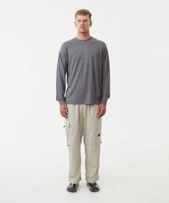 NEW ARRIVALS Afends Unisex Anthology - Unisex Recycled Nylon Zip Off Pants - Cement