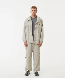 Afends Unisex Anthology - Unisex Recycled Nylon Anorak - Cement