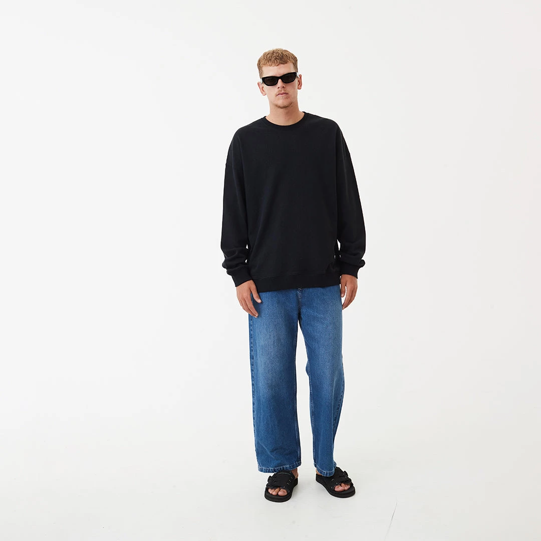 Afends Mens Sativa - Hemp Crew Neck Jumper - Black NEW ARRIVALS 6 Afends Mens Sativa - Hemp Crew Neck Jumper - Black NEW ARRIVALS