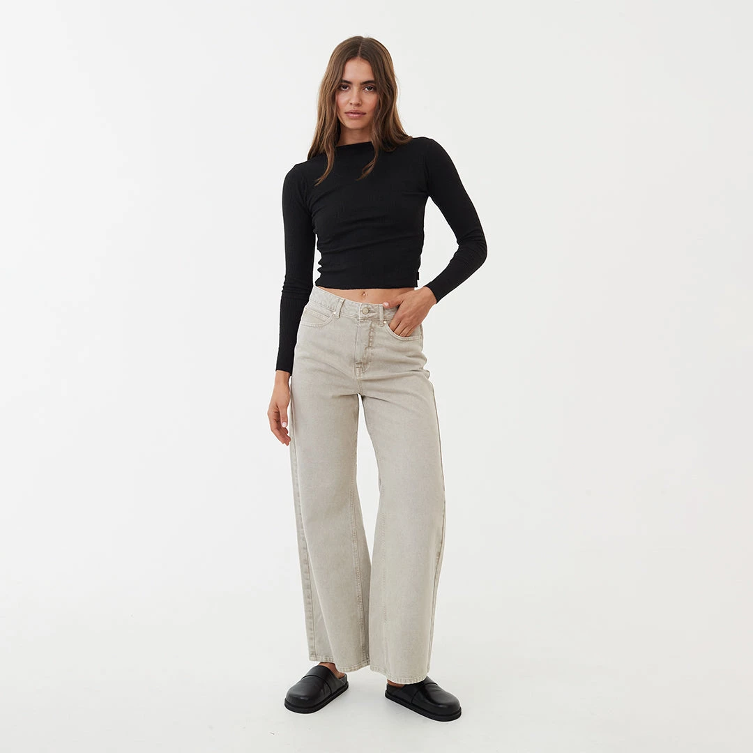 Afends Womens Gigi - Organic Denim Flared Jeans - Faded Cement NEW ARRIVALS 6 Afends Womens Gigi - Organic Denim Flared Jeans - Faded Cement NEW ARRIVALS