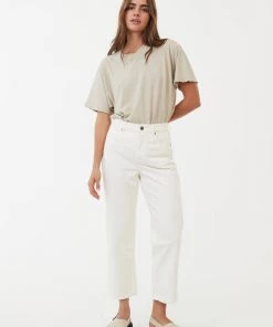 NEW ARRIVALS Afends Womens Shelby - Organic Denim Wide Leg Jeans - Off White