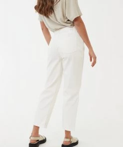 NEW ARRIVALS Afends Womens Shelby - Organic Denim Wide Leg Jeans - Off White