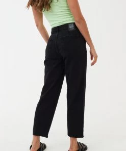 NEW ARRIVALS Afends Womens Shelby - Organic Denim Wide Leg Jeans - Washed Black