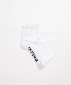 EVERYDAY ESSENTIALS Afends Unisex Happy Hemp - Ankle Socks One Pack - White / White
