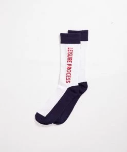 Afends Unisex Leisure Process - Hemp Crew Socks - White