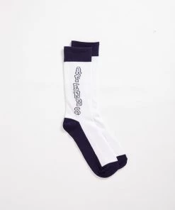 Afends Unisex Leisure Process - Hemp Crew Socks - White