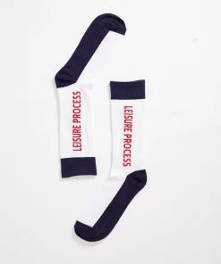 Afends Unisex Leisure Process - Hemp Crew Socks - White