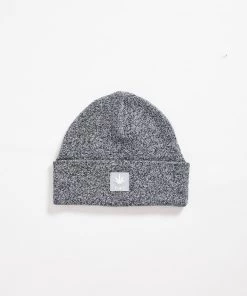 Clothing Afends Unisex White Noise - Hemp Knitted Beanie - Black Speckle