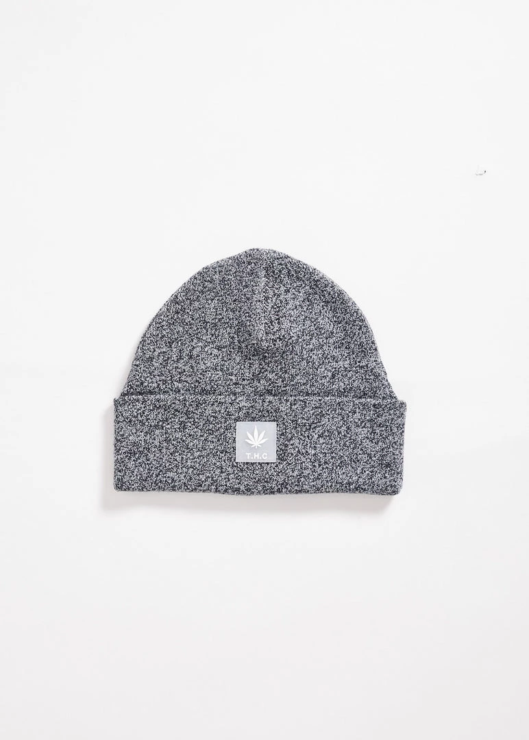 Clothing Afends Unisex White Noise - Hemp Knitted Beanie - Black Speckle 1 Clothing Afends Unisex White Noise - Hemp Knitted Beanie - Black Speckle