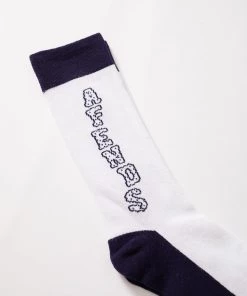 Afends Unisex Leisure Process - Hemp Crew Socks - White