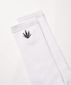EVERYDAY ESSENTIALS Afends Unisex Happy Hemp - Socks One Pack - White