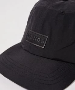 Clothing Afends Unisex Kelly - Recycled 6 Panel Cap - Black