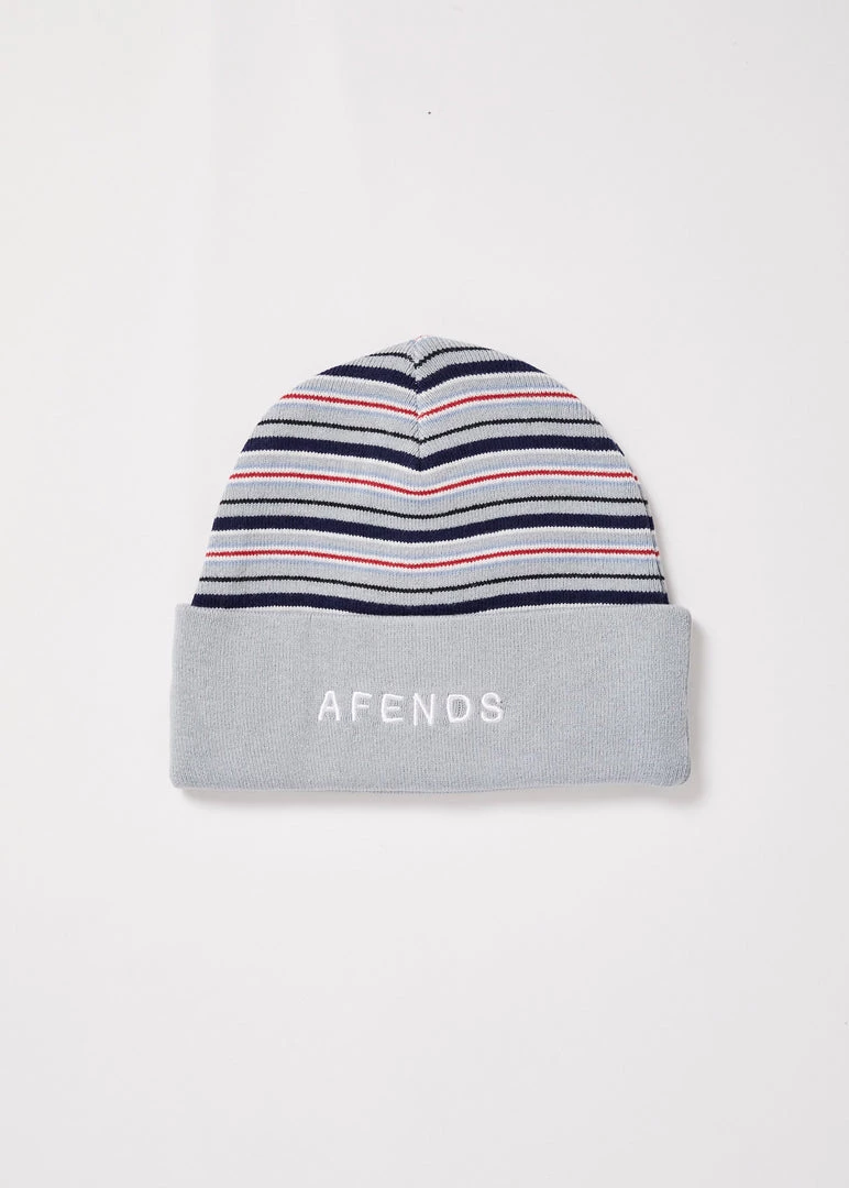 Clothing Afends Unisex Supply - Recycled Stripe Beanie - Shadow 1 Clothing Afends Unisex Supply - Recycled Stripe Beanie - Shadow