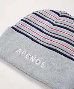 Clothing Afends Unisex Supply - Recycled Stripe Beanie - Shadow