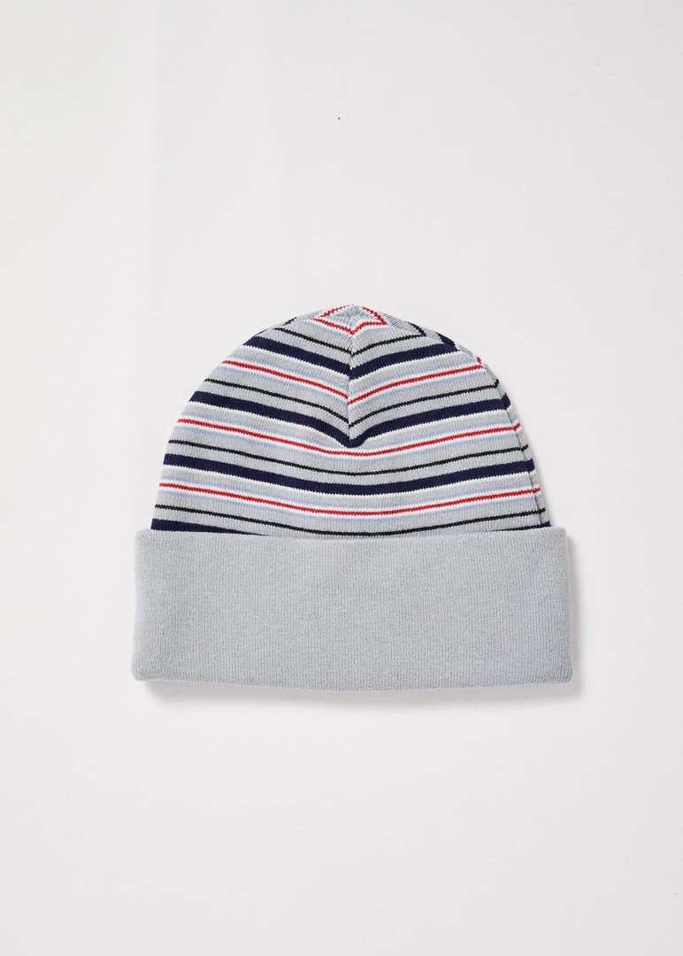 Clothing Afends Unisex Supply - Recycled Stripe Beanie - Shadow 3 Clothing Afends Unisex Supply - Recycled Stripe Beanie - Shadow