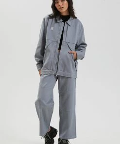 Afends Unisex Mass - Unisex Hemp Canvas Jacket - Shadow SALE