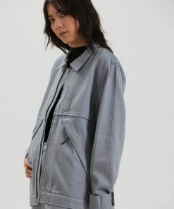 Afends Unisex Mass - Unisex Hemp Canvas Jacket - Shadow SALE