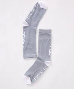 Afends Unisex Tribal - Organic Crew Socks - Silver Clothing