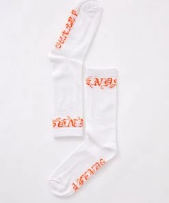 Clothing Afends Unisex Reborn - Hemp Crew Socks - White