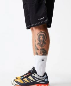 EVERYDAY ESSENTIALS Afends Unisex Happy Hemp - Socks One Pack - White