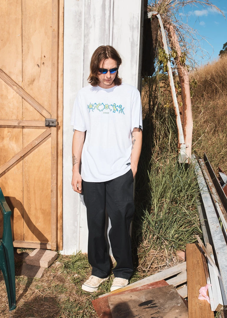 Afends Unisex Sleepy Hollow - Unisex Hemp Graphic T-Shirt - White 1 Afends Unisex Sleepy Hollow - Unisex Hemp Graphic T-Shirt - White