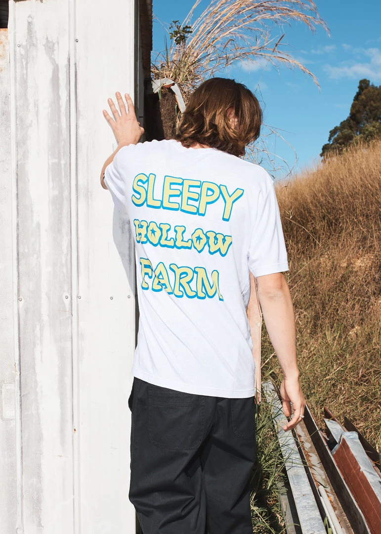 Afends Unisex Sleepy Hollow - Unisex Hemp Graphic T-Shirt - White 3 Afends Unisex Sleepy Hollow - Unisex Hemp Graphic T-Shirt - White