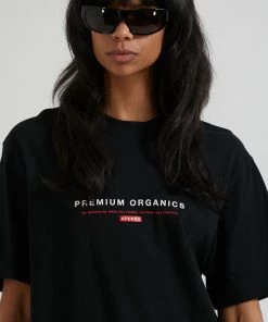 Afends Unisex Razor - Unisex Organic Retro T-Shirt - Black Clothing