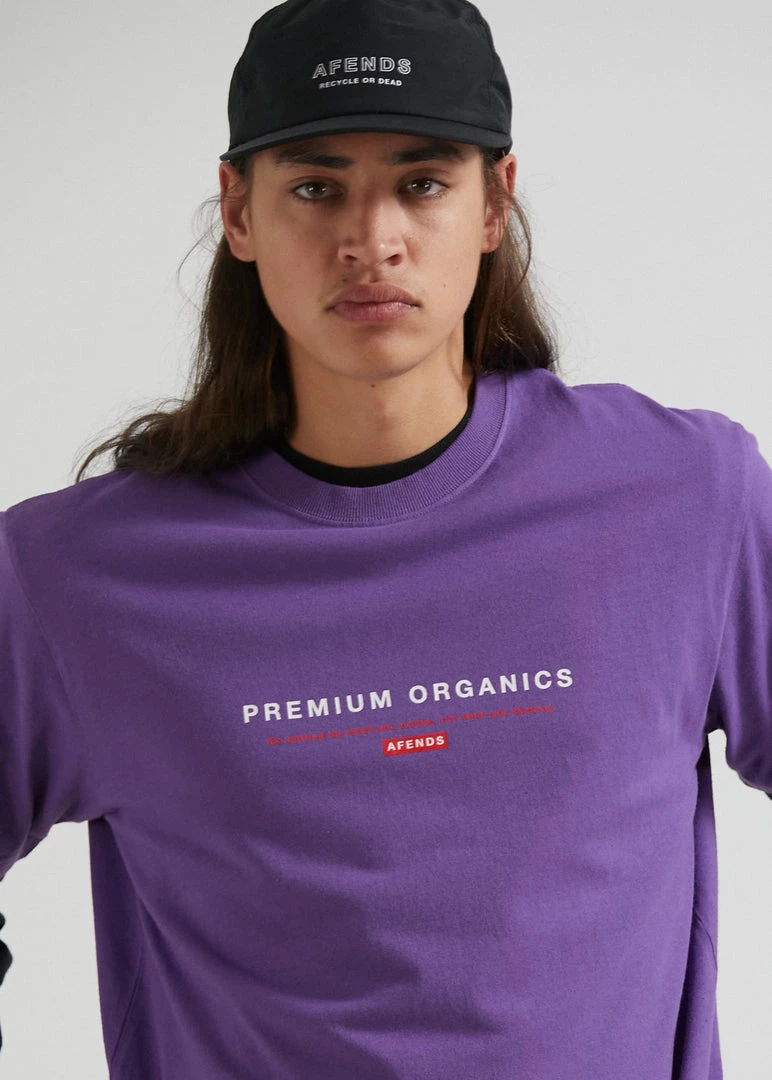 Afends Unisex Razor - Unisex Organic Retro T-Shirt - Faded Purple 3 Afends Unisex Razor - Unisex Organic Retro T-Shirt - Faded Purple