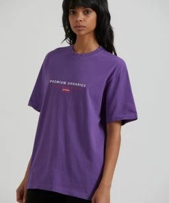 Afends Unisex Razor - Unisex Organic Retro T-Shirt - Faded Purple 17 Afends Unisex Razor - Unisex Organic Retro T-Shirt - Faded Purple