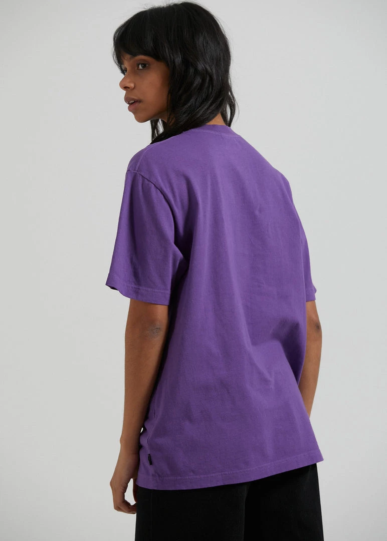 Afends Unisex Razor - Unisex Organic Retro T-Shirt - Faded Purple 10 Afends Unisex Razor - Unisex Organic Retro T-Shirt - Faded Purple