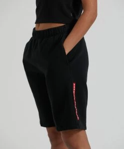 Afends Unisex Razor - Unisex Organic Sweat Shorts - Black