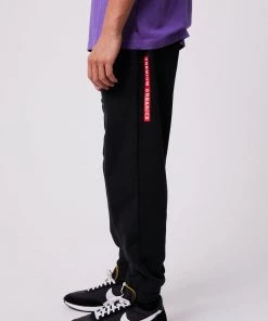 Clothing Afends Unisex Razor - Unisex Organic Sweat Pants - Black