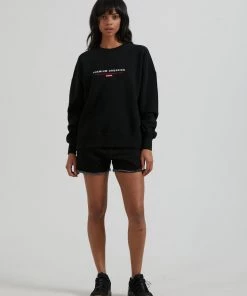 Afends Unisex Razor - Unisex Organic Crew Neck Jumper - Black Clothing 13 Afends Unisex Razor - Unisex Organic Crew Neck Jumper - Black Clothing